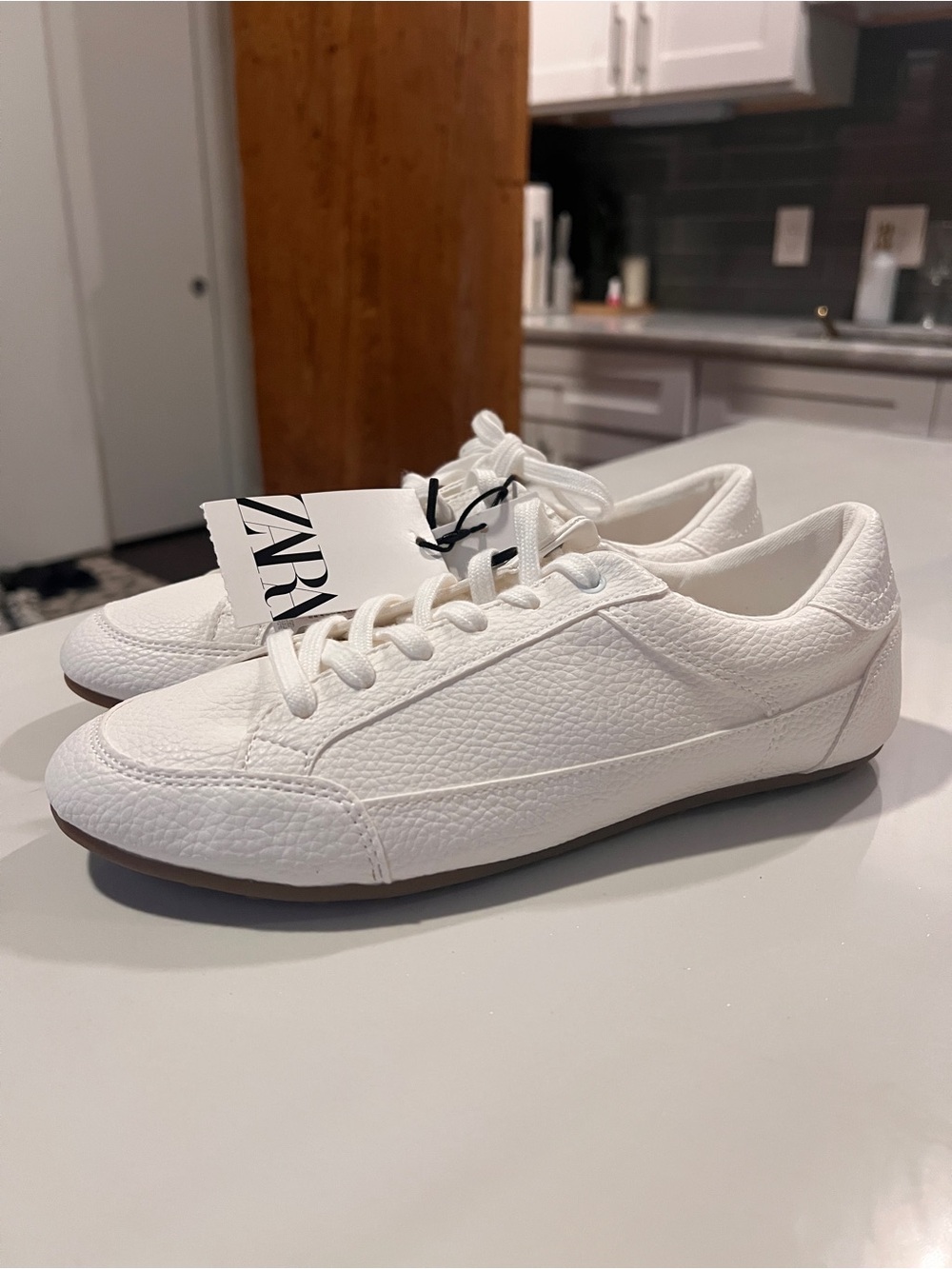 Zara White Derby Sneakers